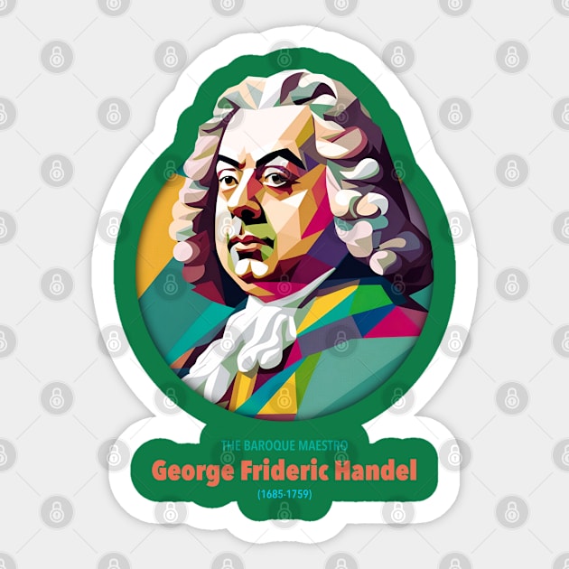 George Frideric Handel in WPAP Sticker by BAJAJU